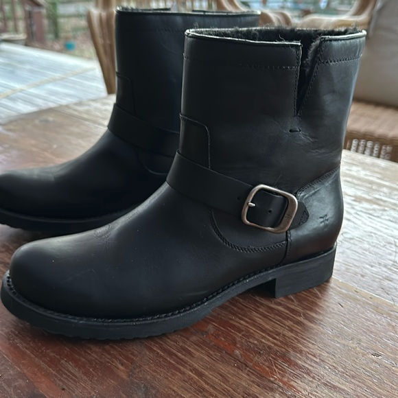 Frye Shoes - Frye boots with Sherpa lining. Wore them 1 time. In brand new condition.
